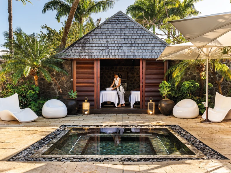 Intérieur apaisant de l'Akéa Spa & Beauty au PALM Hotel & Spa Réunion.